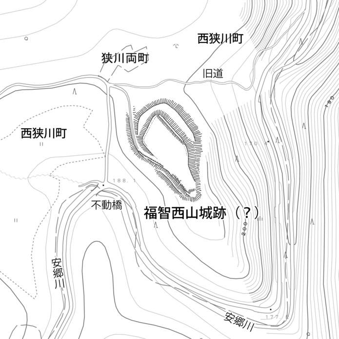 福智西山城跡縄張り図