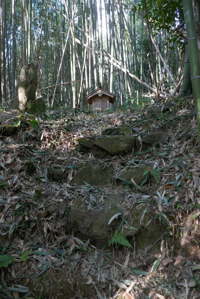 石段を登ったところに小さな祠があります。